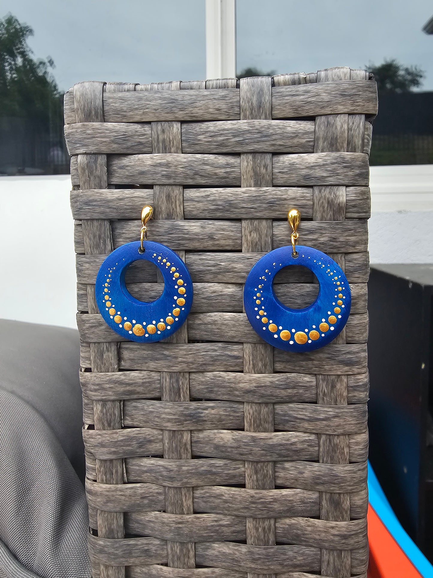 Hand painted Christmas Seasonal Earrings