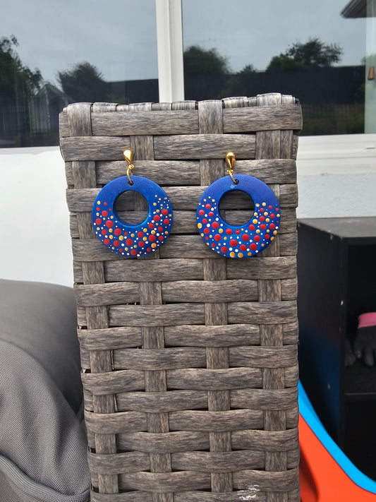 Hand painted Christmas Seasonal Earrings