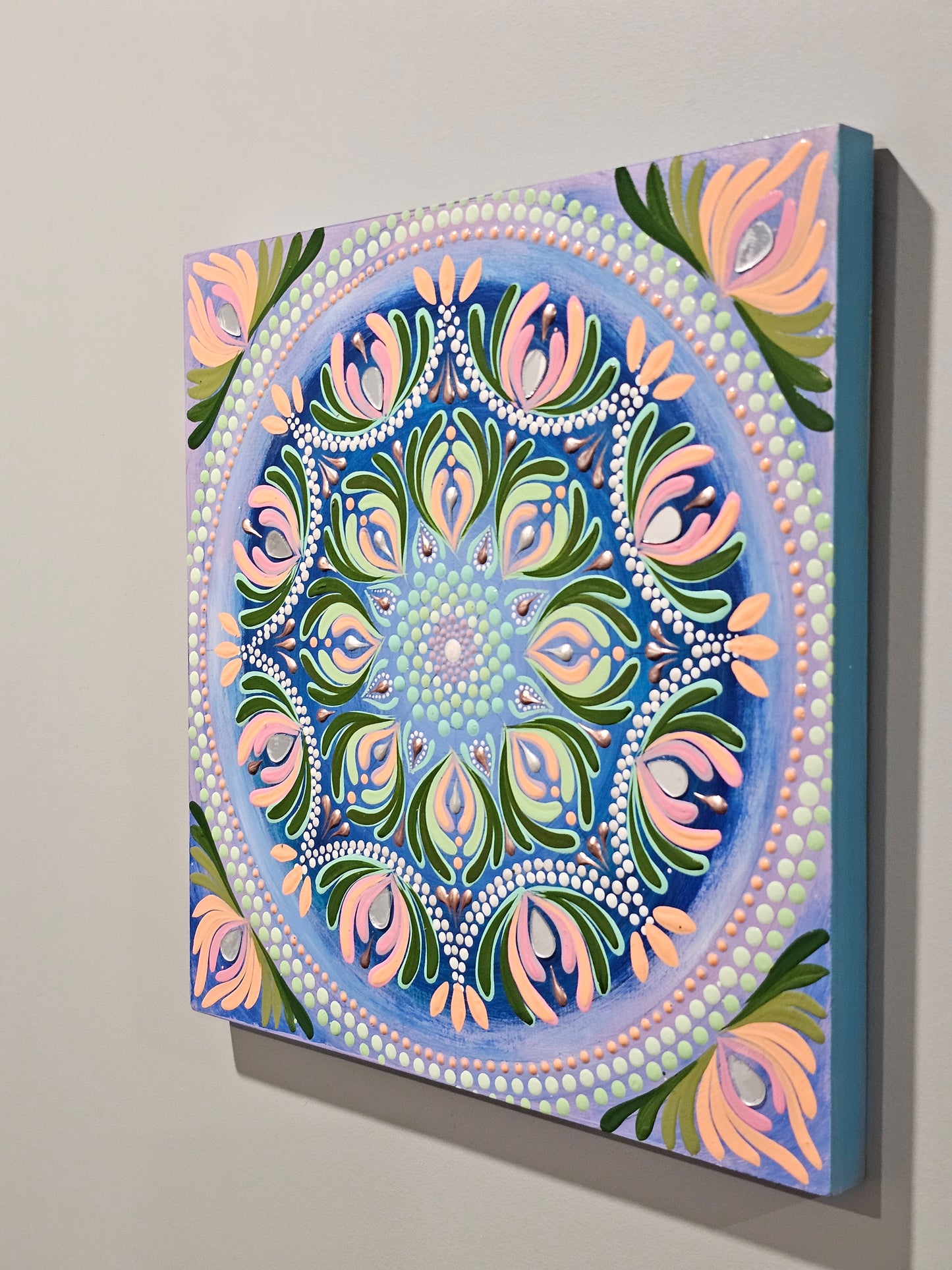 Serene Garden Bloom Original Mandala Paintings
