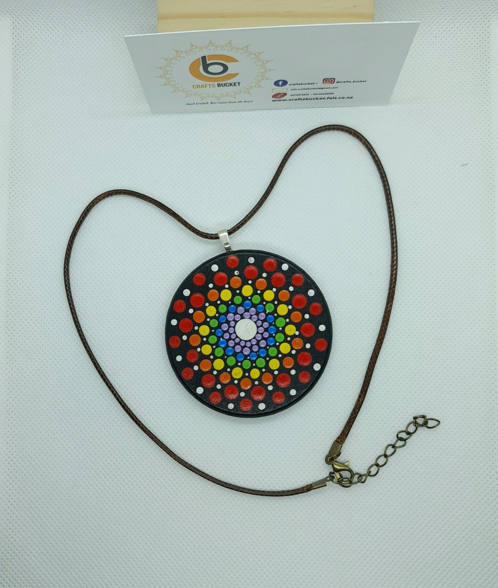 Adjustable Mandala Dotted Pendant Necklace โ Crafts Bucket