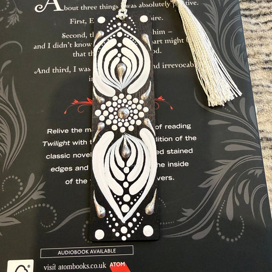 Hand Painted Wooden Mandala Bookmark