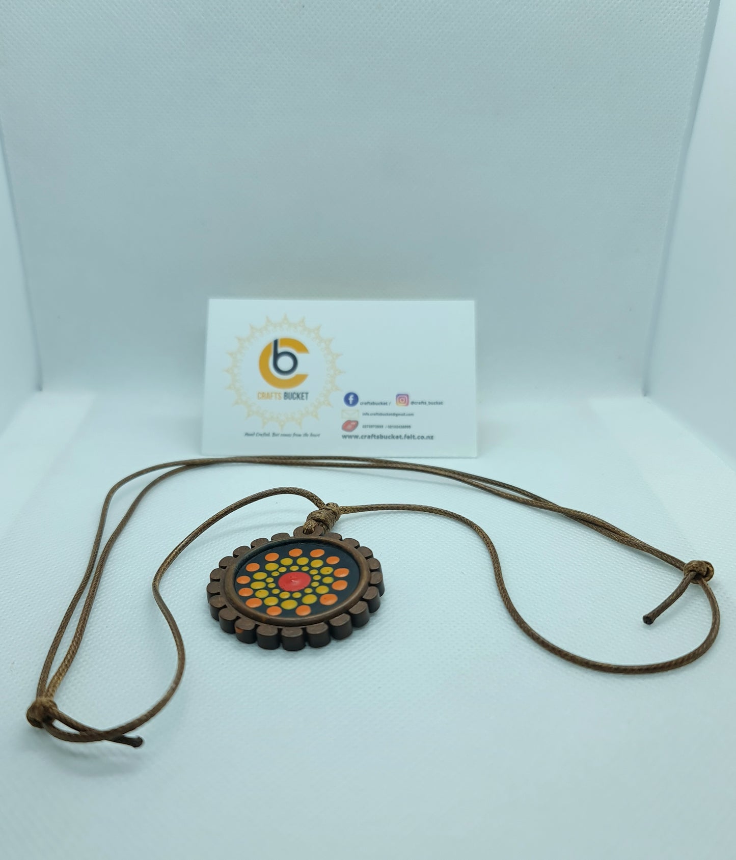 Handpainted Adjustable Dot Mandala Necklaces