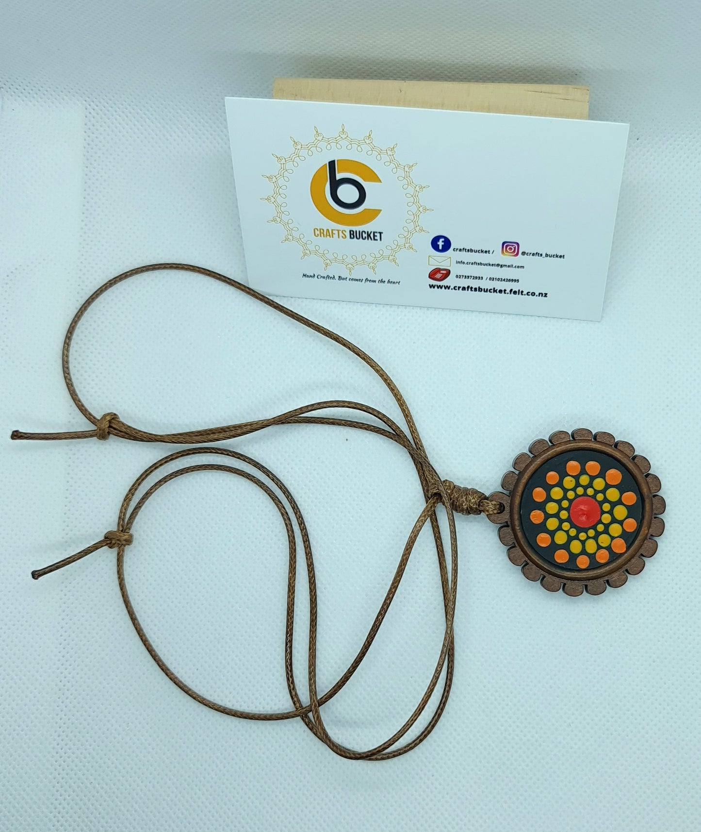 Handpainted Adjustable Dot Mandala Necklaces