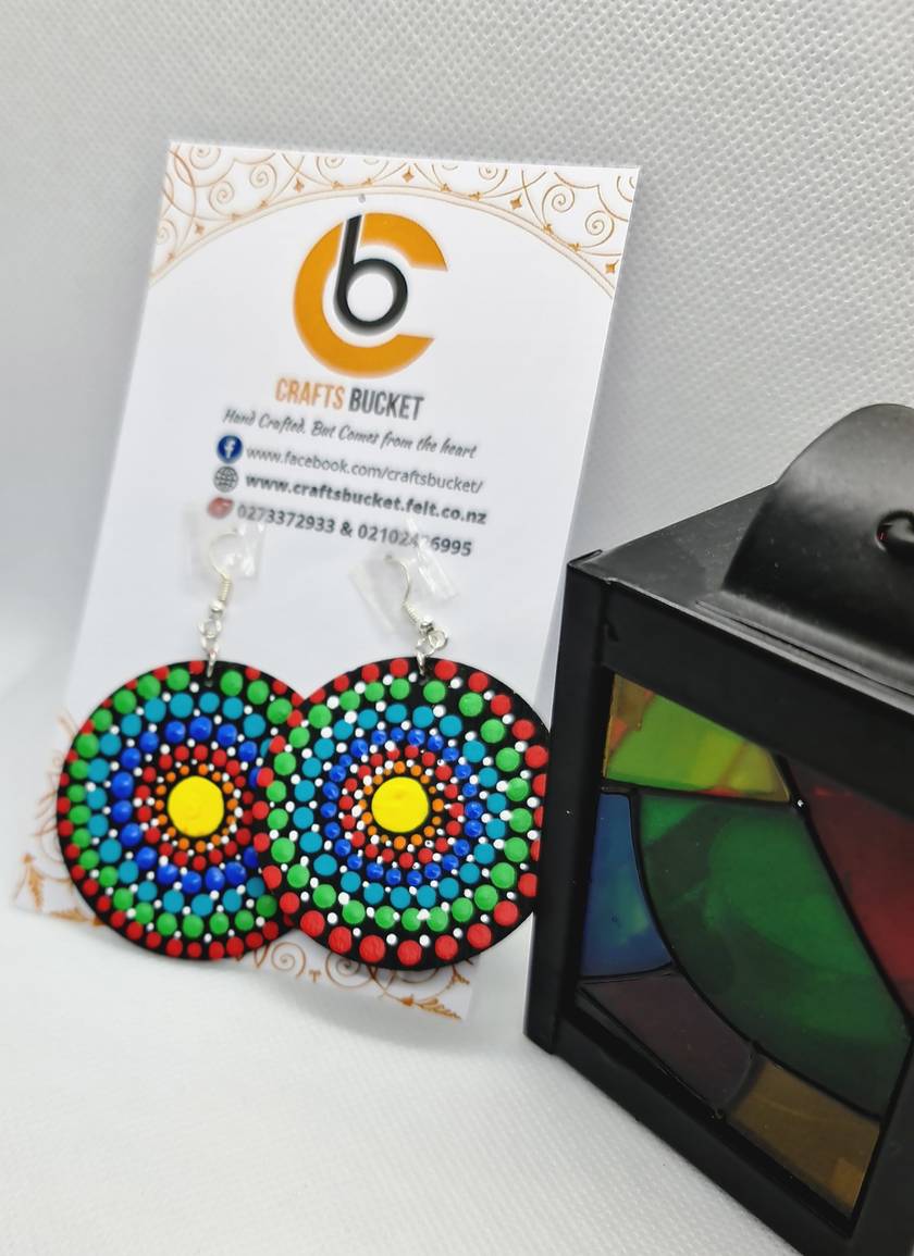 Mndala Dotted Dual Earrings