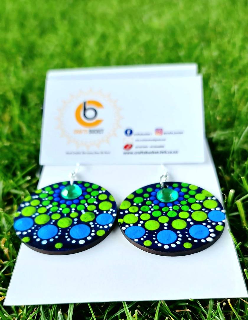 Handcrafted Dot Mandala Earrings