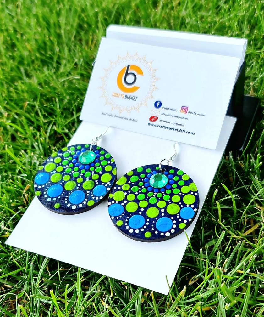 Handcrafted Dot Mandala Earrings