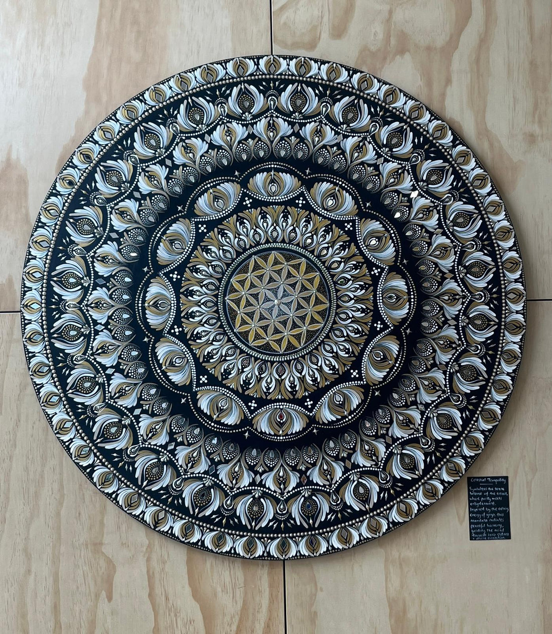 Custom made Mandala painting for yoga studio in Timaru