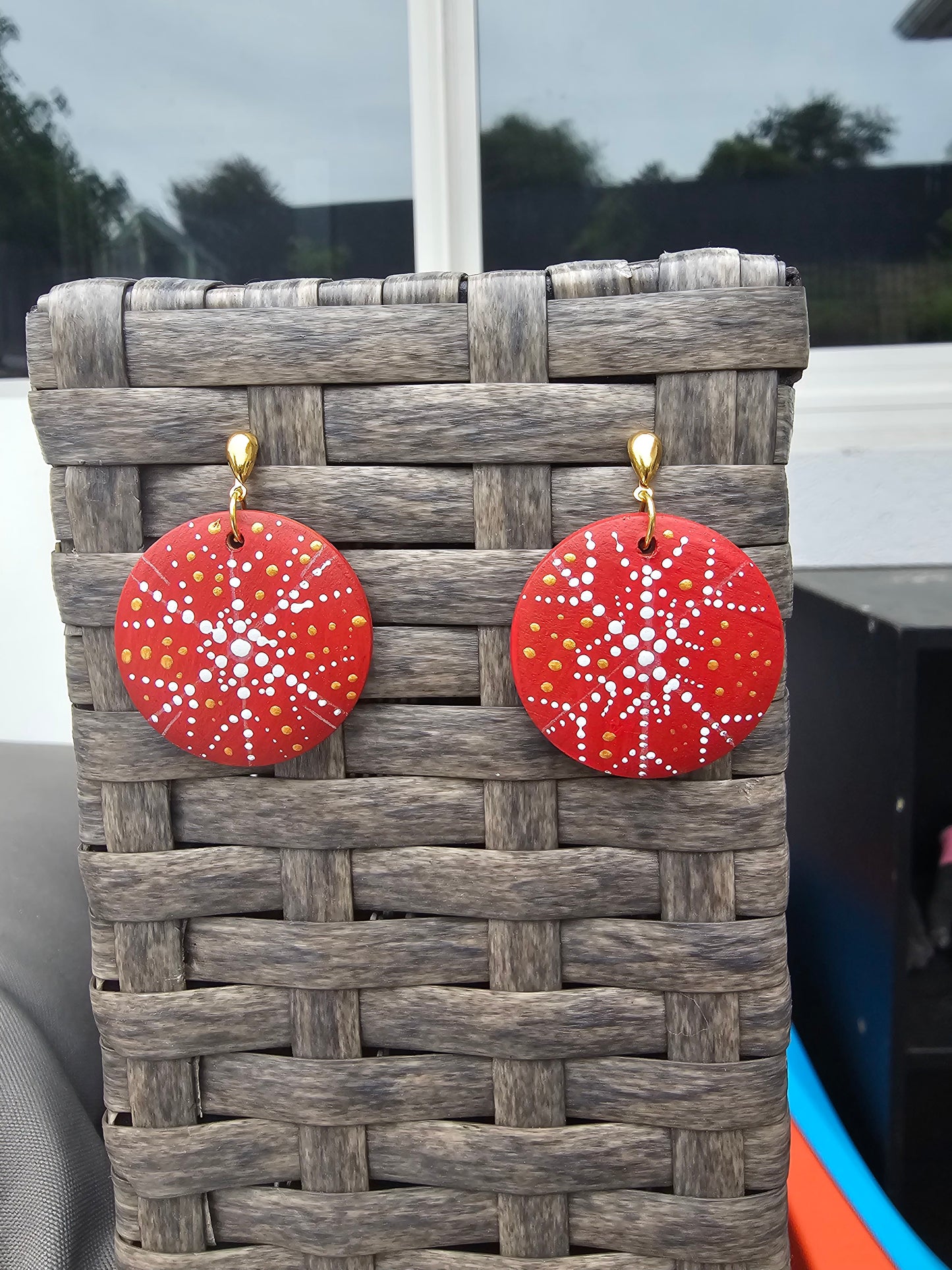 Hand painted Christmas Seasonal Earrings