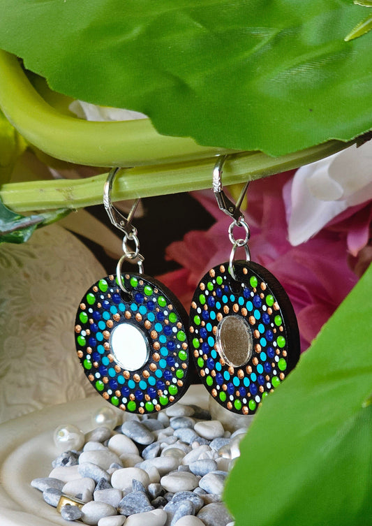 Handcrafted Dot Mandala Earrings