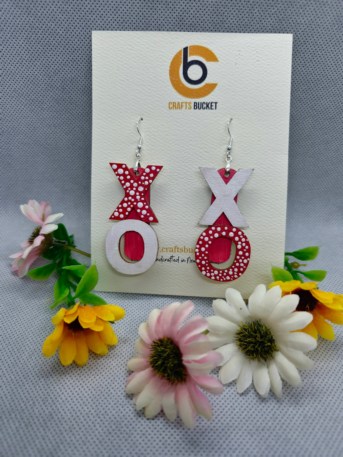 Heartfelt Connections: Handcrafted 'XO XO' Earrings