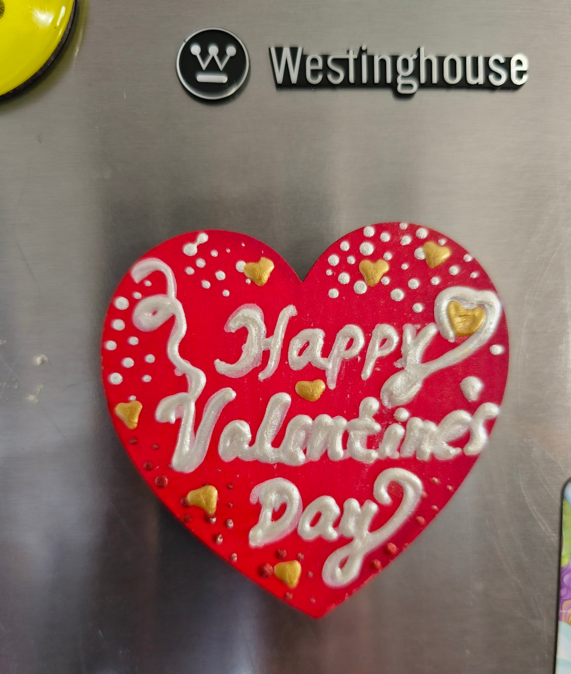 "Whispers of Love: Hand-Painted Heartfelt Fridge Magnets"