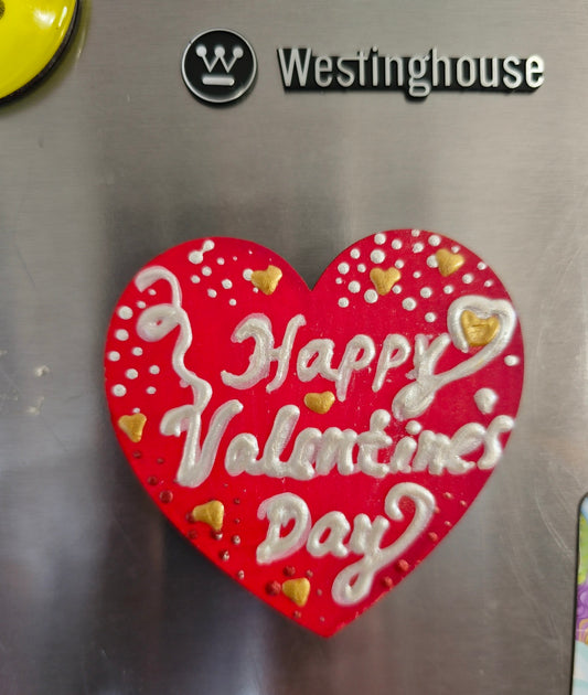 "Whispers of Love: Hand-Painted Heartfelt Fridge Magnets"