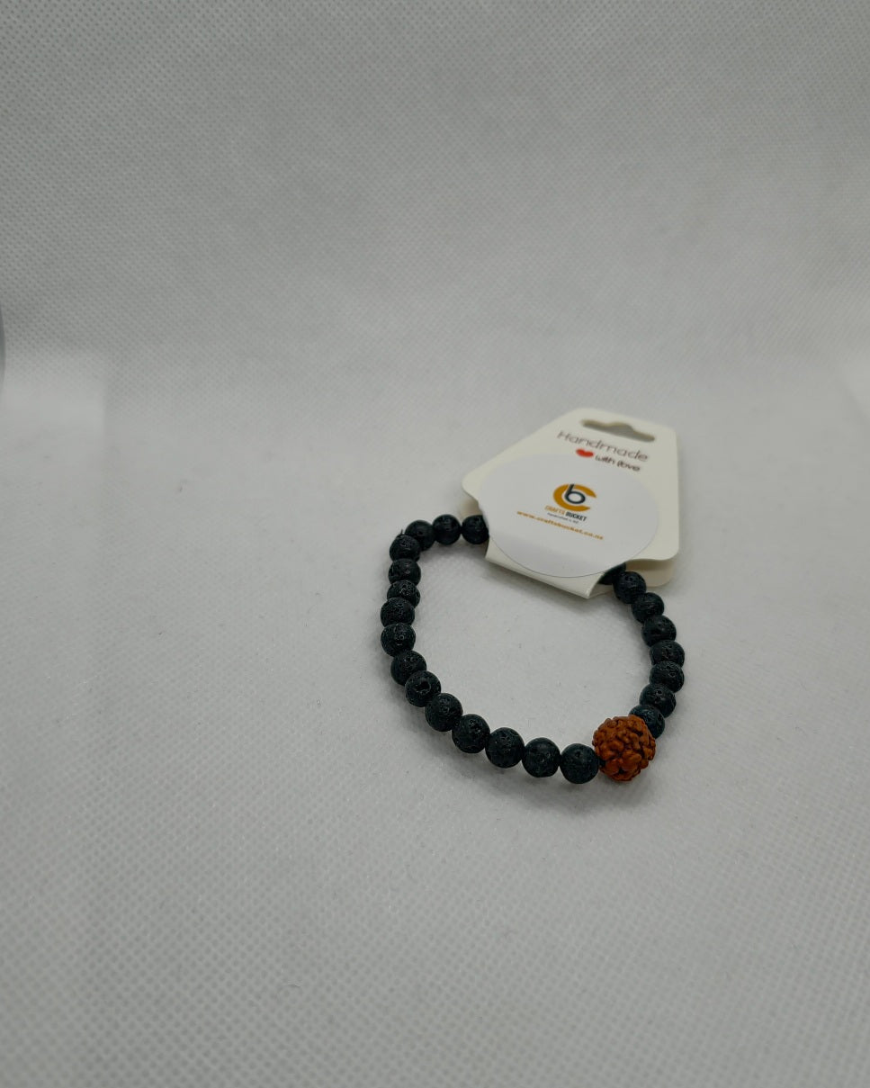 Sacred Earth: Bodhi Seed & Lava Bead Harmony Bracelets
