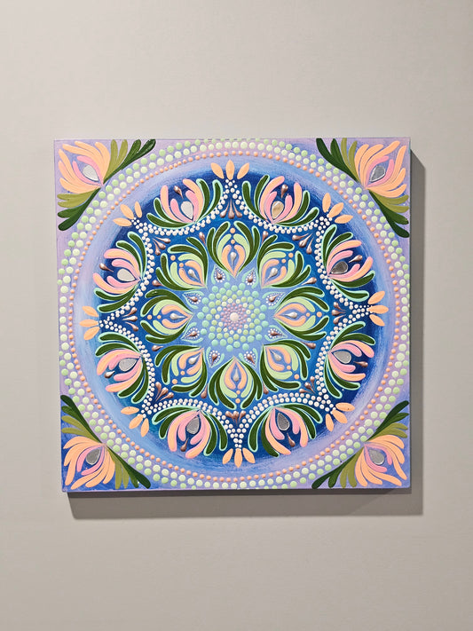 Serene Garden Bloom Original Mandala Paintings