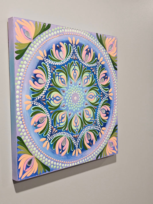 Serene Garden Bloom Original Mandala Paintings