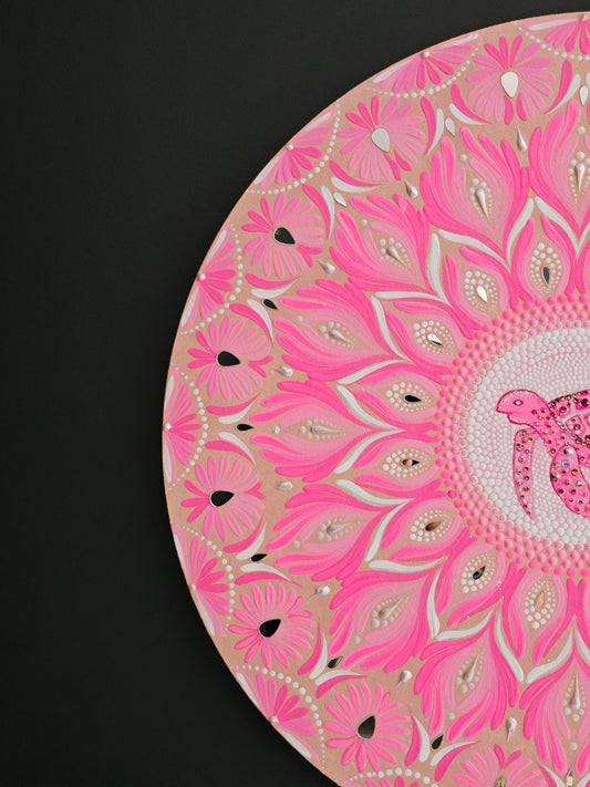 hand painted customised mandala art