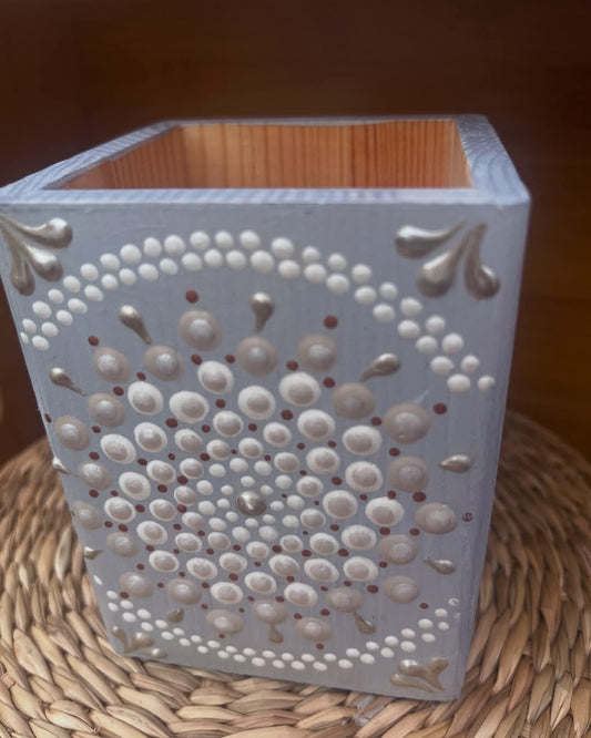 Hand Painted Mandala Pen Holders