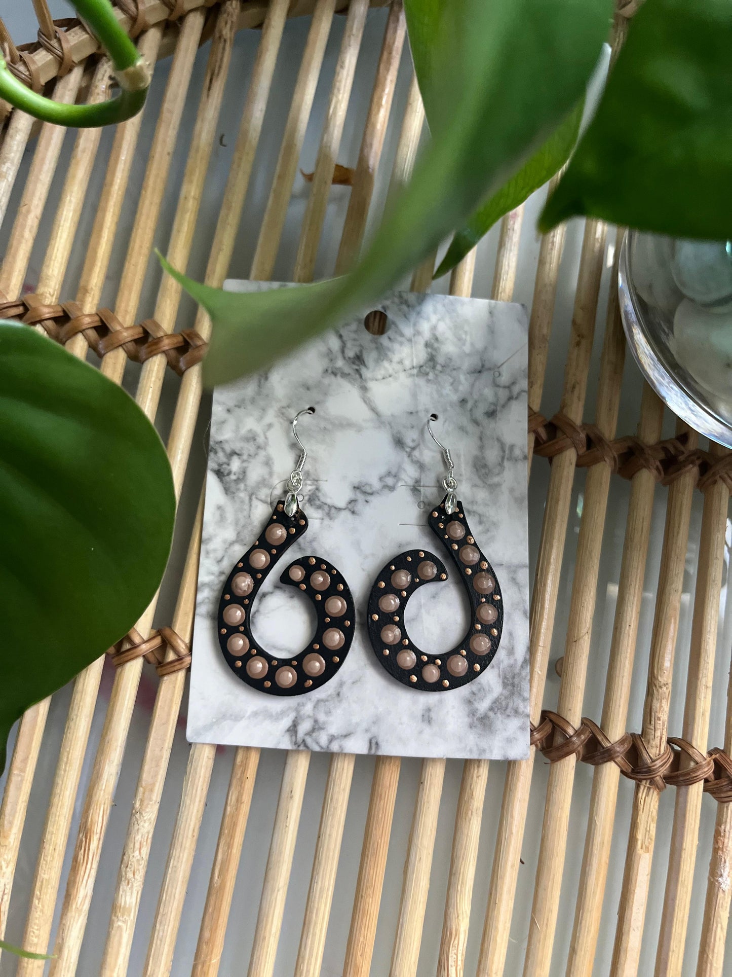 Koru Inspired Dotted Earrings