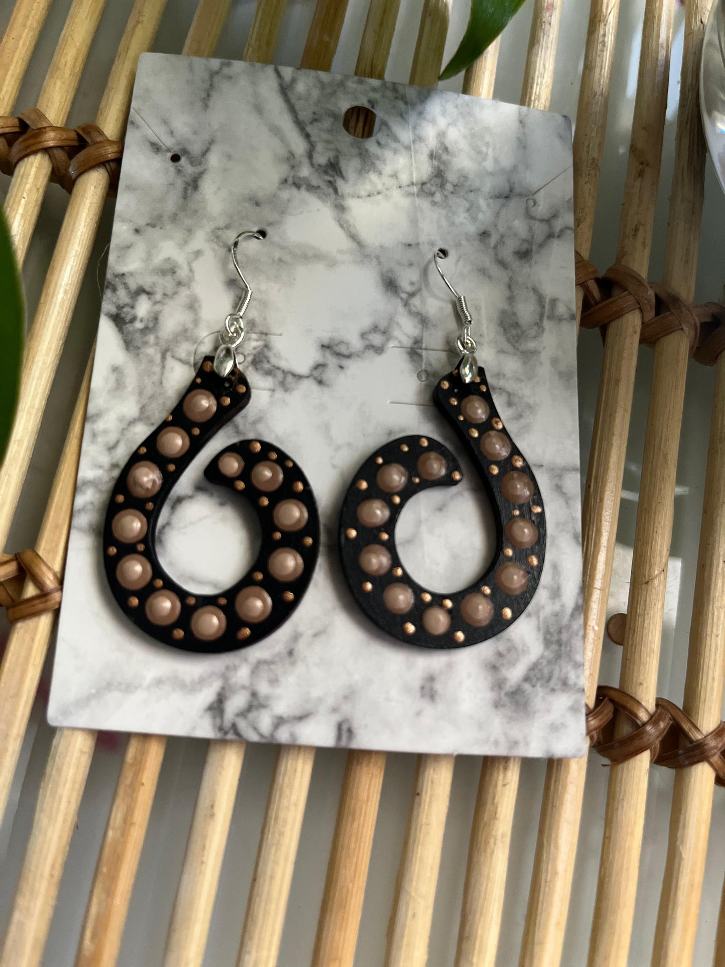 Koru Inspired Dotted Earrings