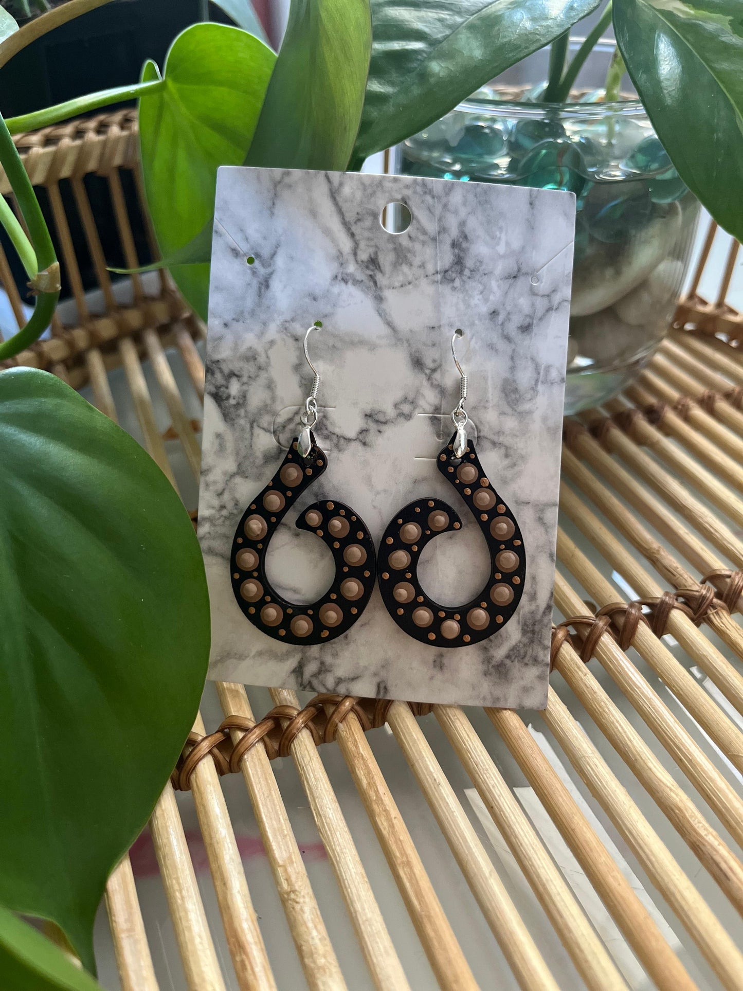 Koru Inspired Dotted Earrings