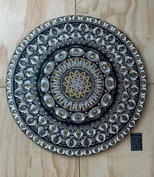 Celestial Tranquility: Hand Painted Mandala Wall Decor Paintings (Commissioned For Leigh Marsden Yoga Studio, Timaru)