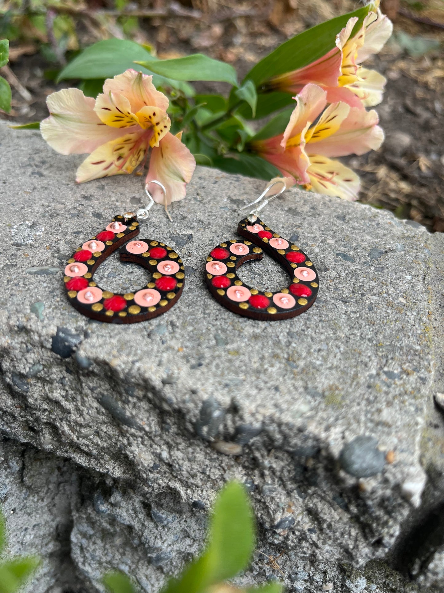 New Zealand's Koru Symbol Inspired Hand Painted Earrings