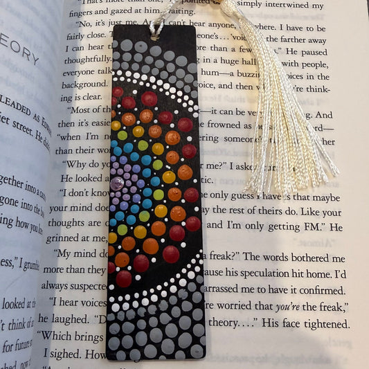 Colorful dot mandala bookmark from crafts bucket
