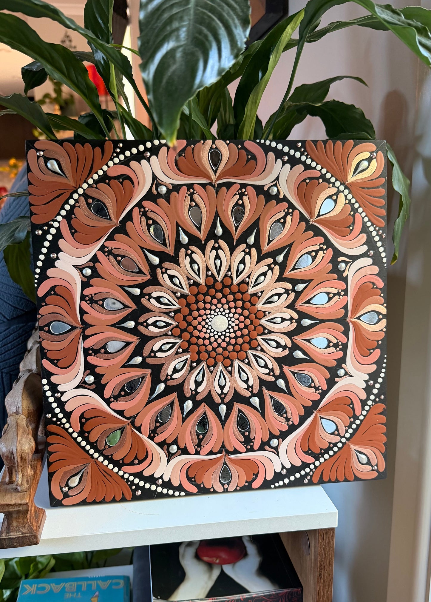Terracotta Harmony Bloom Original Mandala Paintings