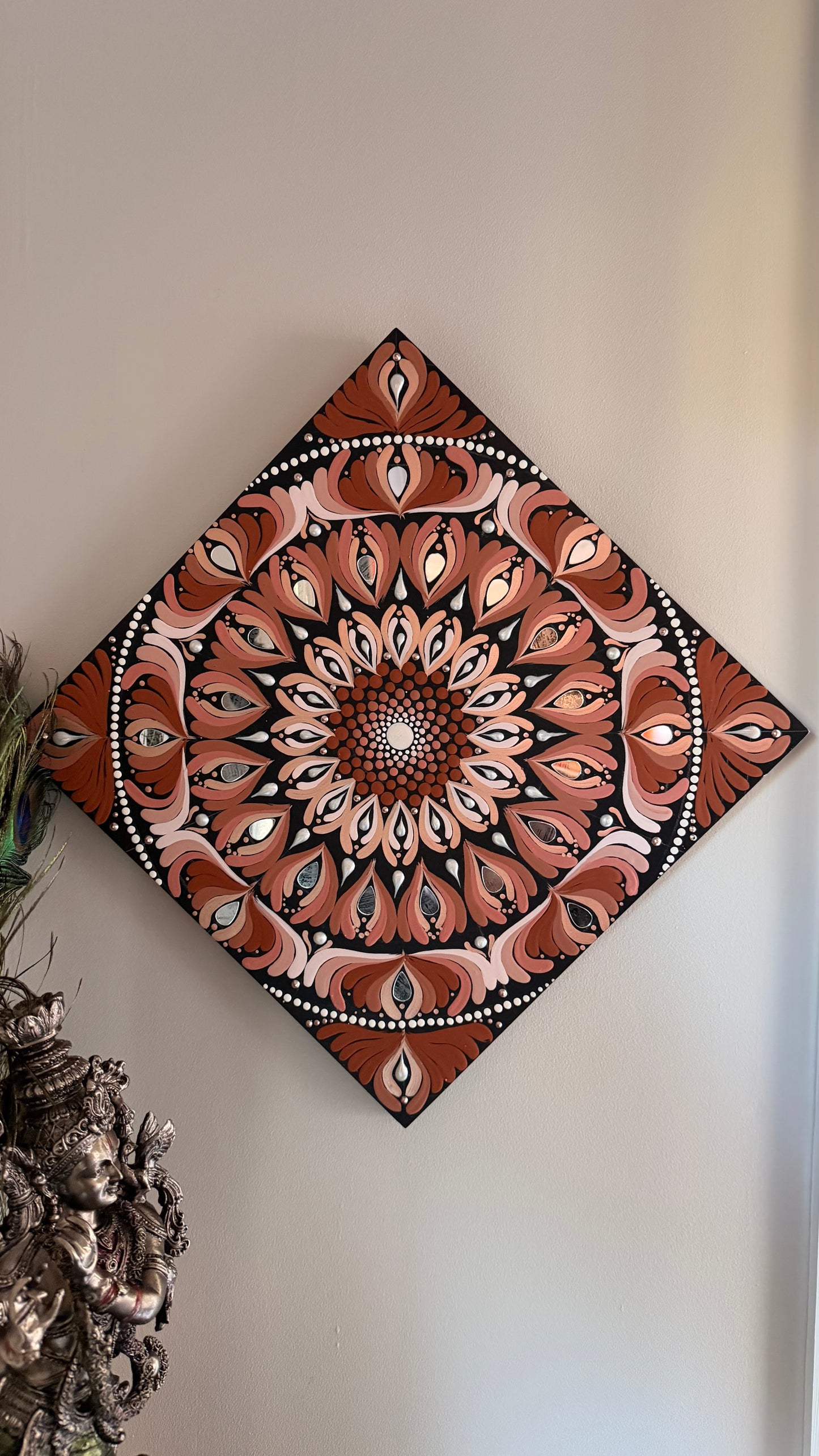 Terracotta Harmony Bloom Original Mandala Paintings