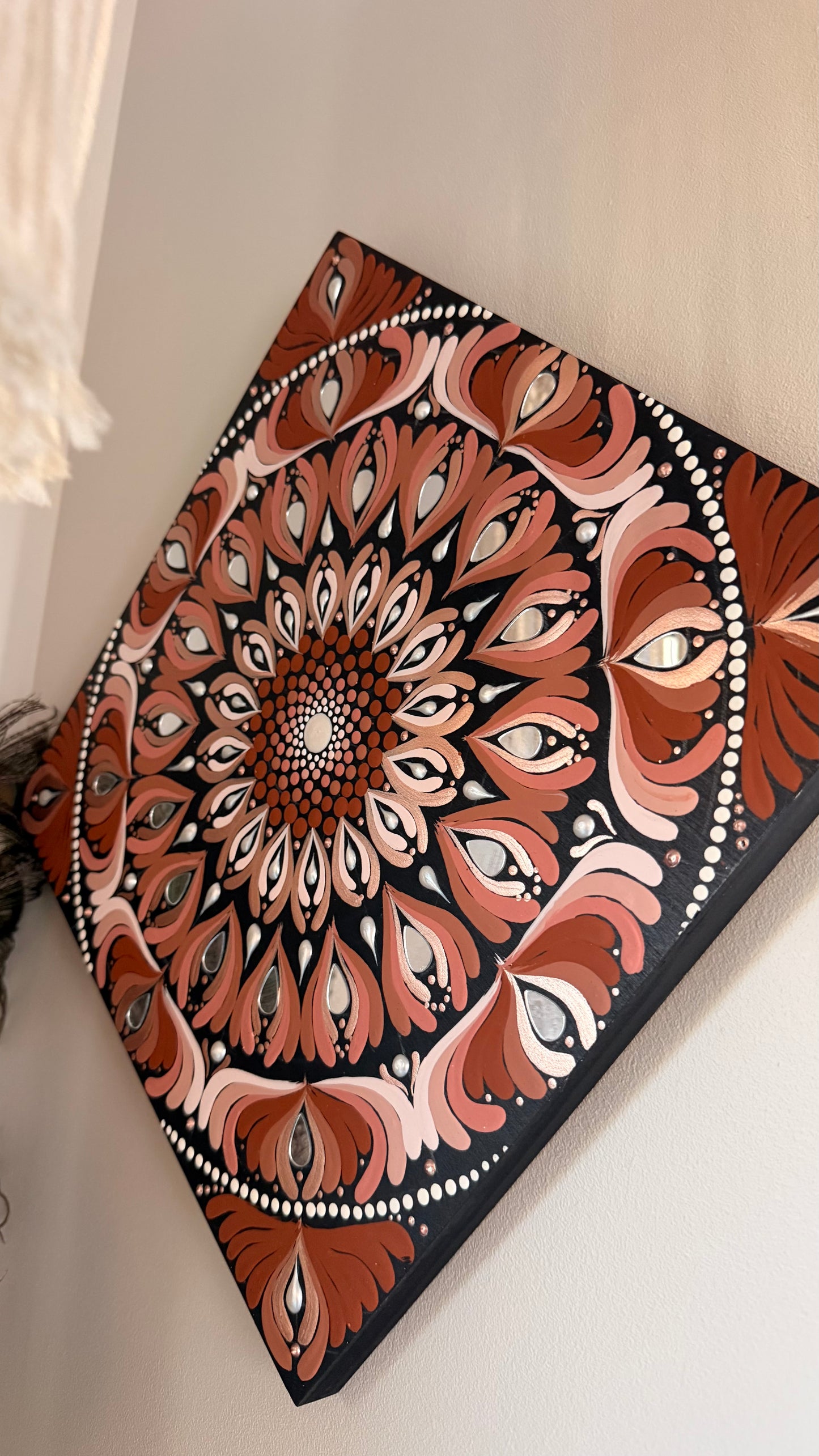 Terracotta Harmony Bloom Original Mandala Paintings