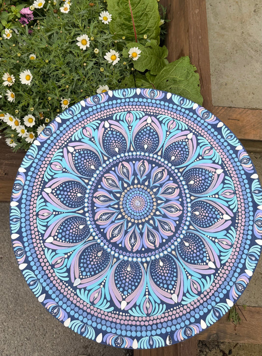 Mystic Twilight Bloom Original Mandala Paintings