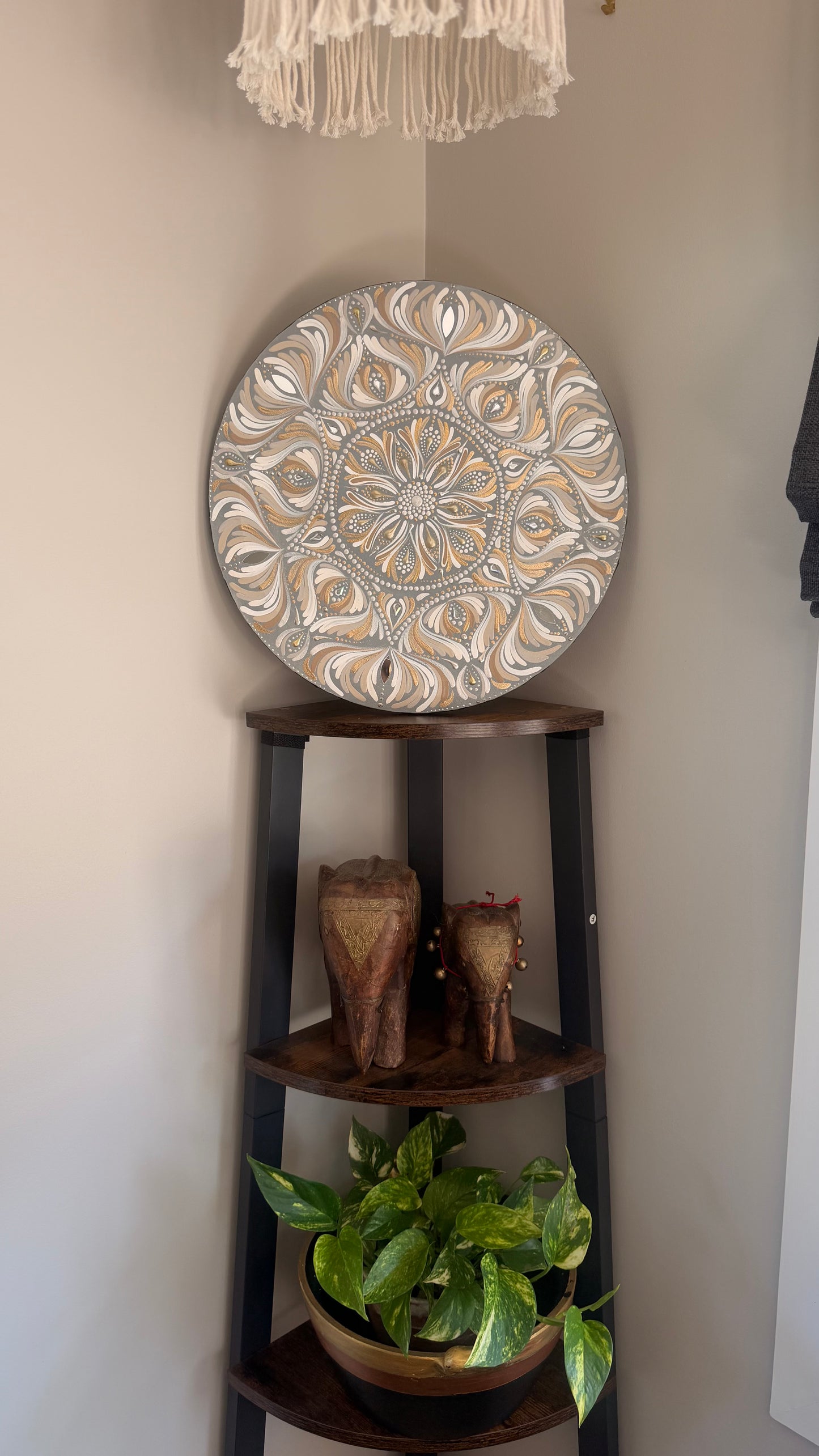 Gilded Serenity Mandala Paintings