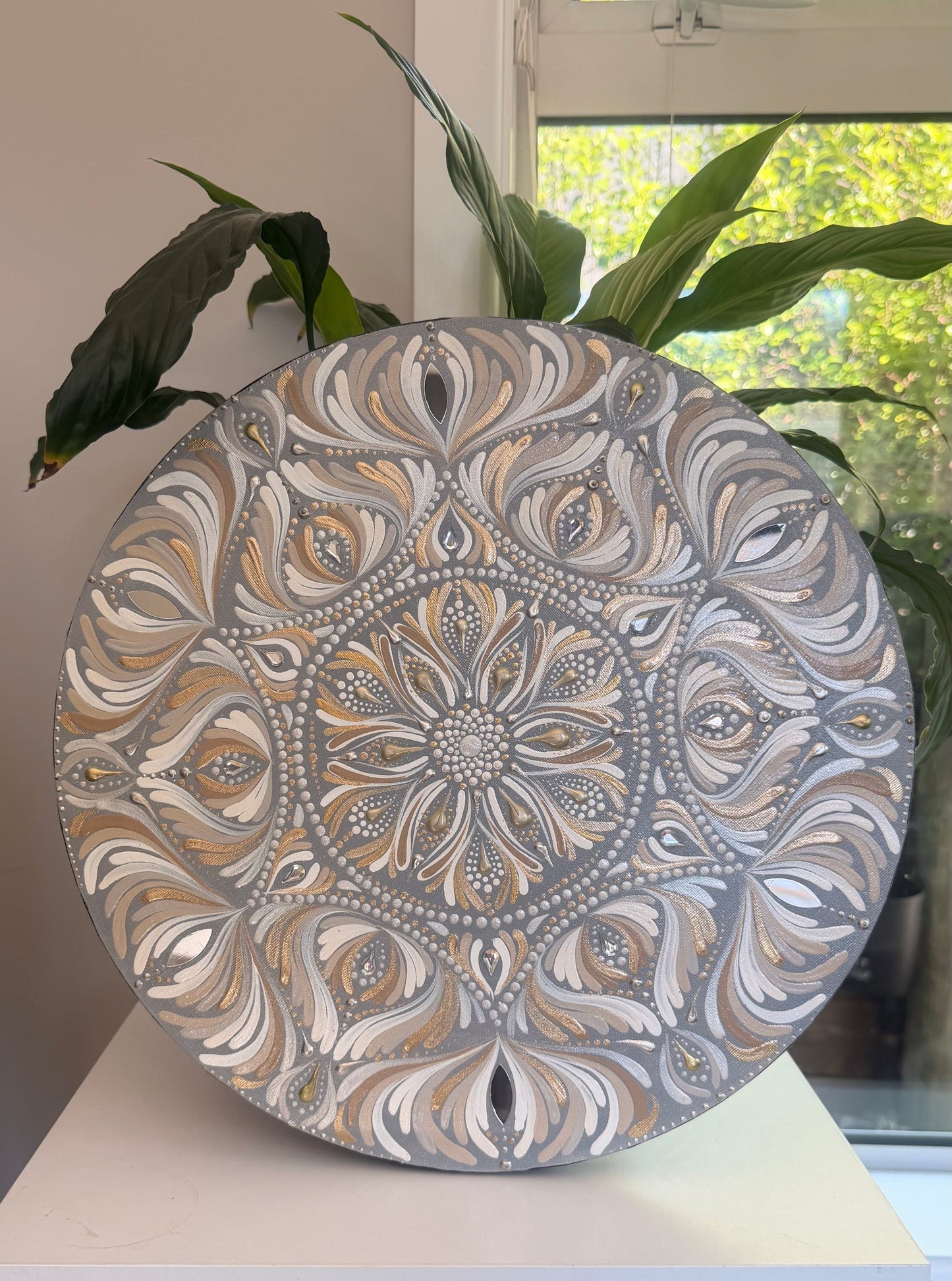 Gilded Serenity Mandala Paintings