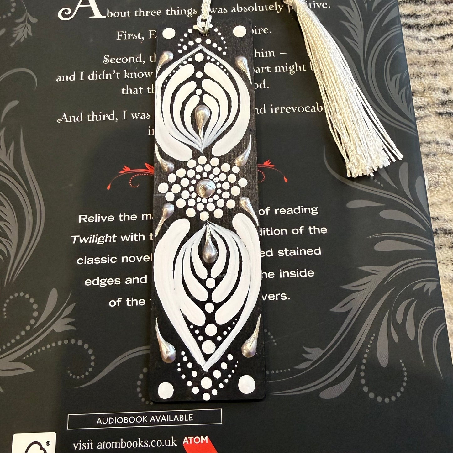 Hand Painted Wooden Mandala Bookmark