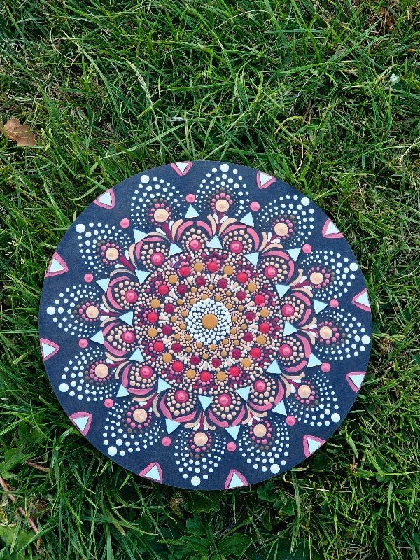 "Crimson Radiance Mandala" Home Decor Paintings - Crafts Bucket