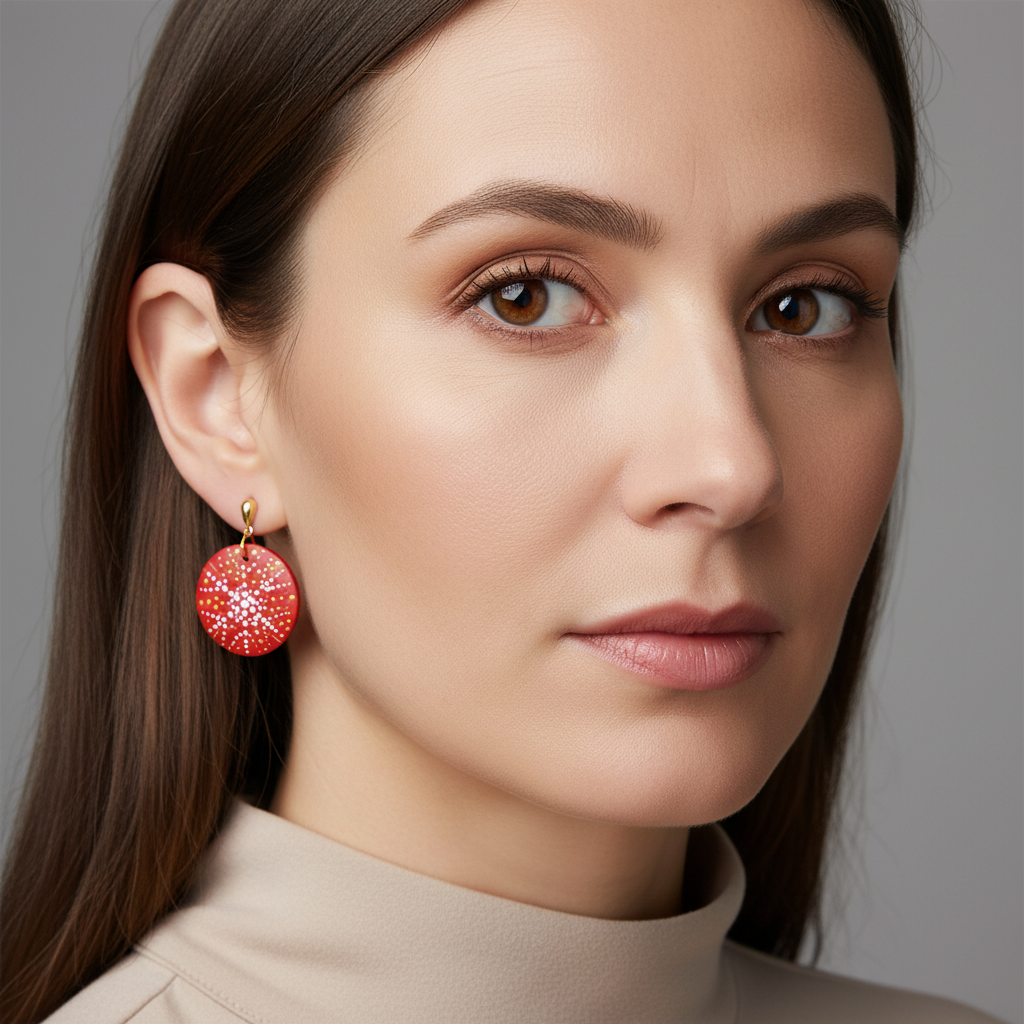 Hand painted Christmas Seasonal Earrings