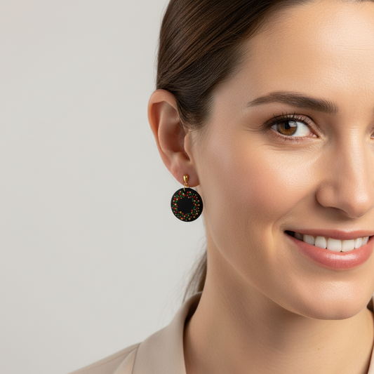 Hand painted Christmas Seasonal Earrings