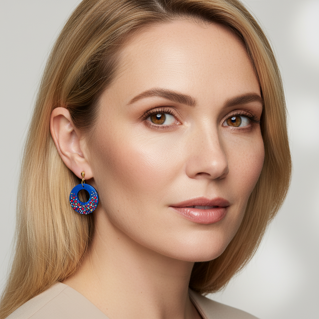 Hand painted Christmas Seasonal Earrings