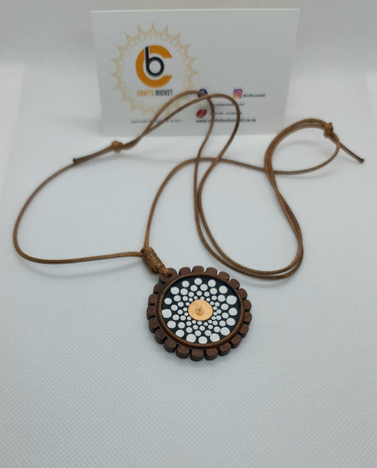 Handpainted Adjustable Dot Mandala Necklaces