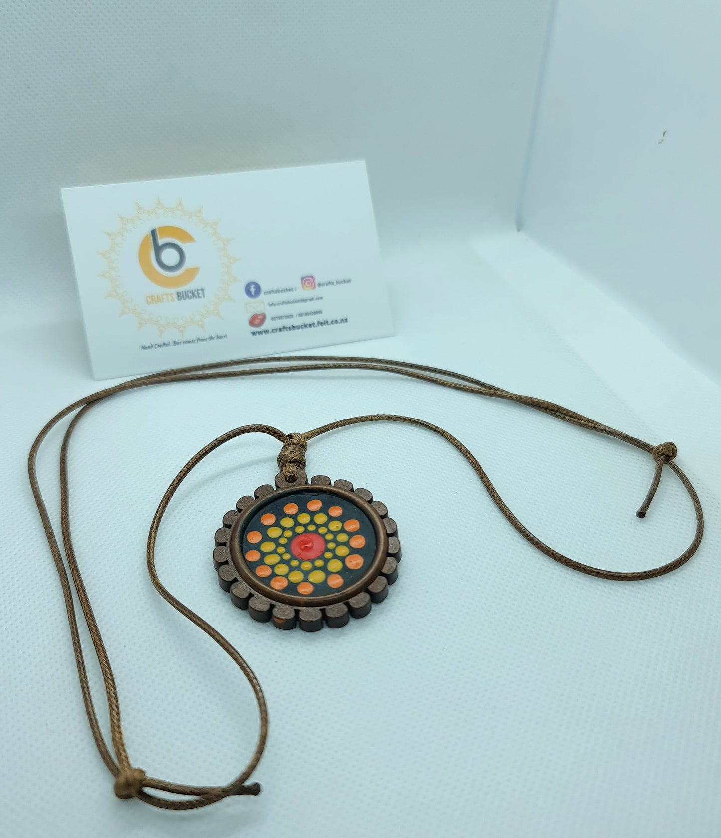 Handpainted Adjustable Dot Mandala Necklaces