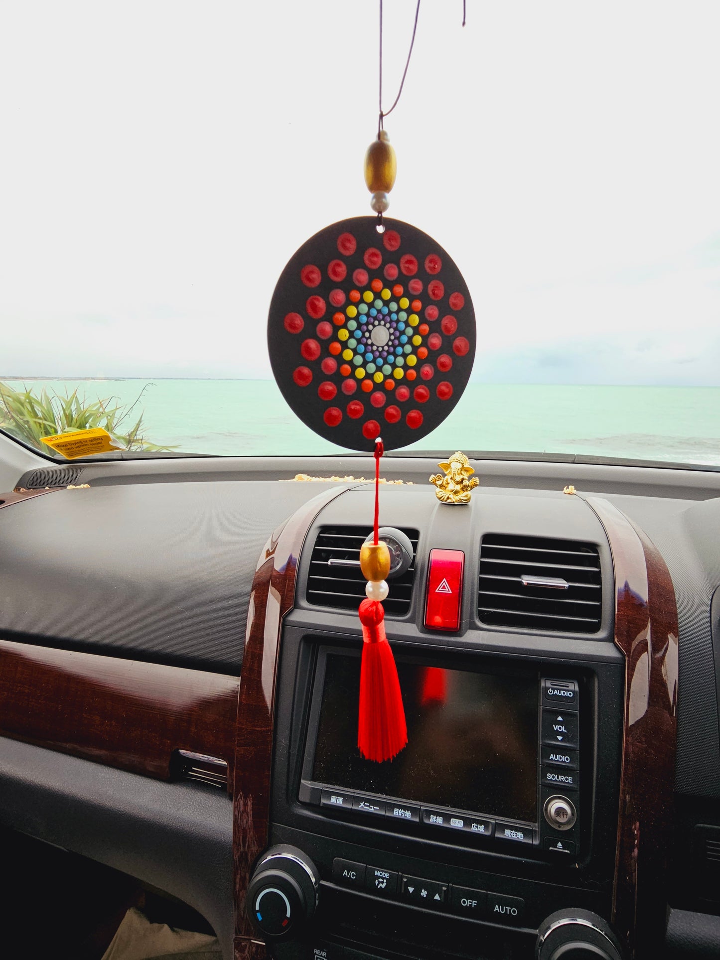 Double Sided Spiral Mandala Car Hangings