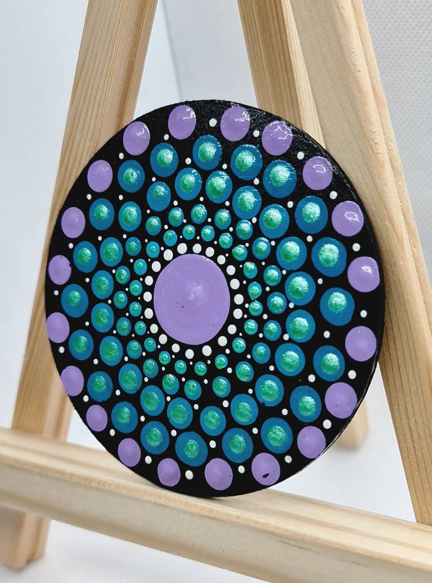 Colourful Dot Mandala Fridge Magnets